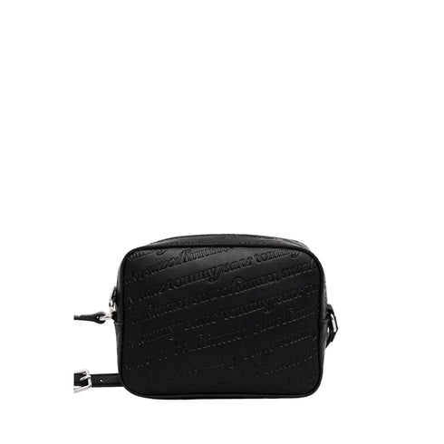 Borsa Donna in similpelle con motivo logo lettering e tracolla